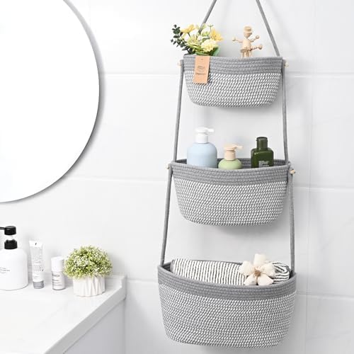 Hanging Basket, 3-Tier Woven Wall Basket - Image 4