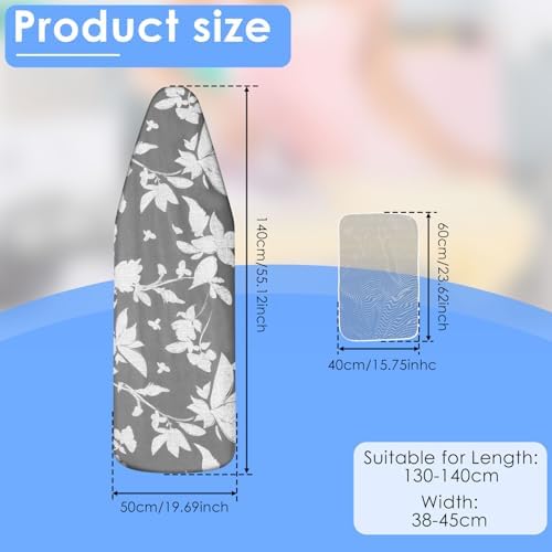 Ironing Board Cover 20" x 55" Extra Wide Thick Padding Fits Most Ironing Boards - Image 2