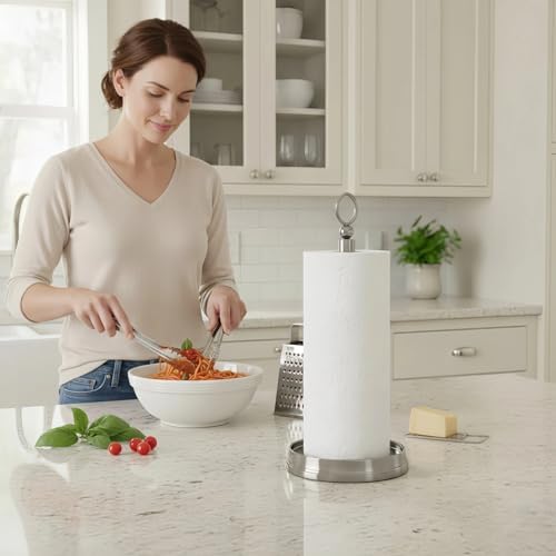KASUNTO Paper Towel Holder Countertop Standing Paper Roll Holder, Paper Towel - Image 5
