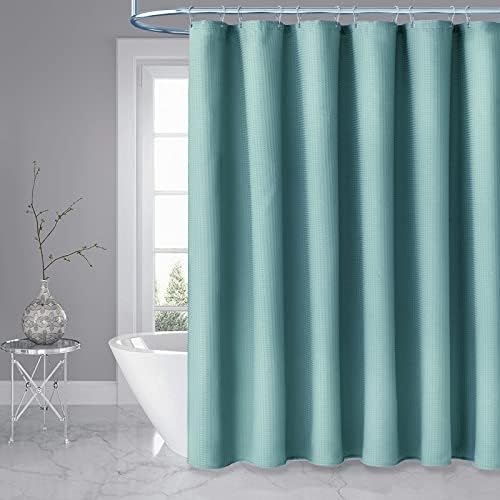 Dynamene Stall Waffle Shower Curtain 256 GSM Heavy 36"x72" Teal/Turquoise - Image 6