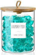 Glass Laundry Pods Container, Half Gallon 2 Liter Laundry Jars by Unknown