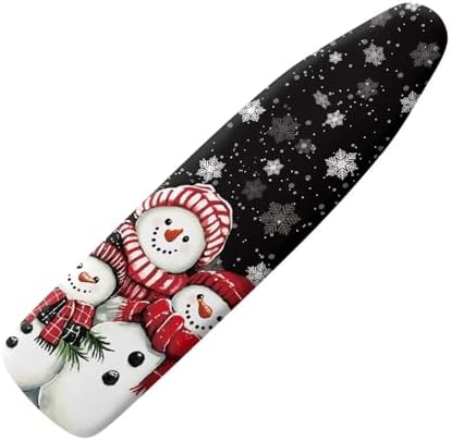 Snowman Non-Slip Ironing Board Cover Snowflake Novelty Ironing Board Protector by KUIFORTI