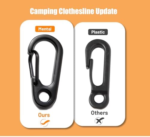 Portable Travel Clothesline, 33ft Camping Clothes line - Image 4