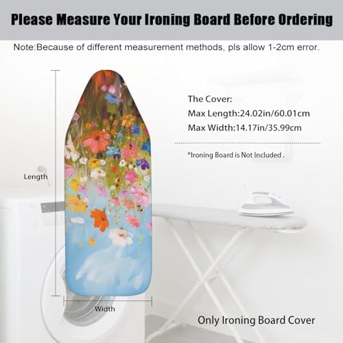 Floral Blossom Ironing Board Covers Stretchy Iron Heat Shield - Image 7