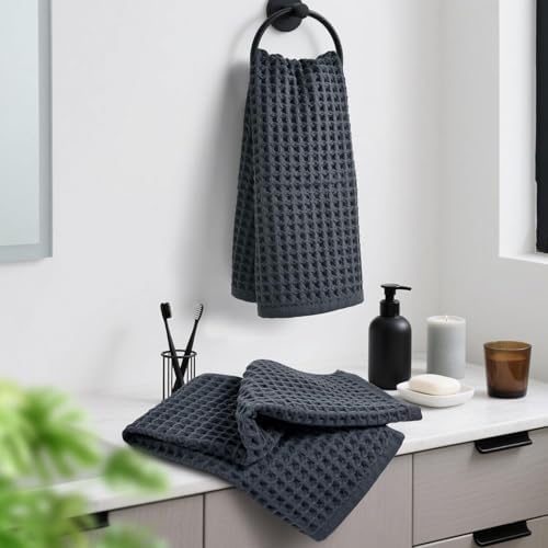 Jacquotha Waffle Hand Towels for Bathroom 2-Piece - Image 5