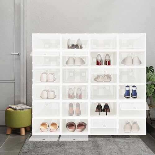 24 Pack Shoe Boxes, Shoe Storage Organizer Containers - Image 3