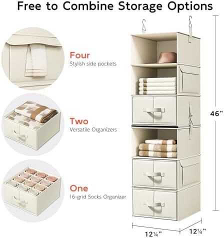 6-Shelf Hanging Closet Organizer - Image 3