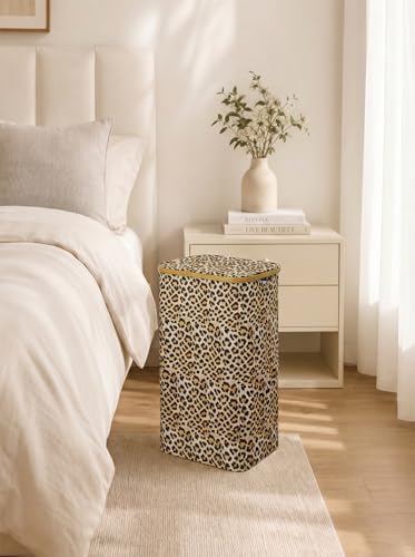 IEGrow Laundry Hamper with Lid, 110L Laundry Basket with Bag, Leopard Print - Image 7