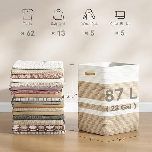 Nunsino 87L Laundry Hamper, Laundry Basket - Image 2