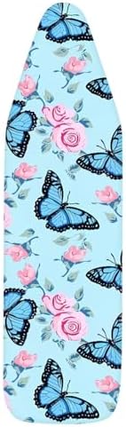 Blue Butterfly Rose Ironing Board Cover and Pad Dust-Proof Stain Resistant - Image 6