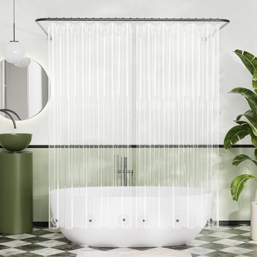 Titanker 2 Pcs Shower Curtain Liner, 72x72 Clear Shower Liner PEVA Lightweight by Titanker