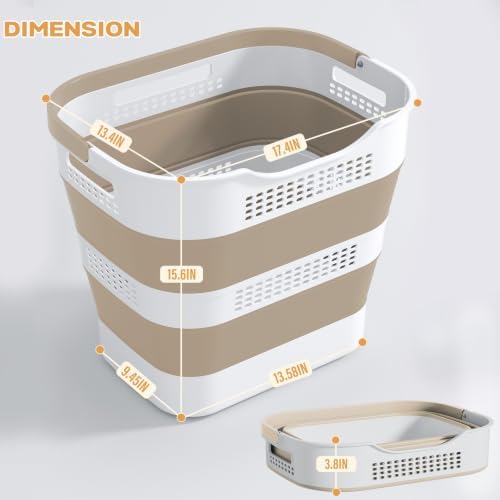 OOAMBB 43L+43L Collapsible Laundry Baskets plastic - Image 5