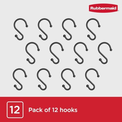 Rubbermaid Shower Hooks, Rustproof Stainless Steel S-Shaped Shower Rings - Image 6