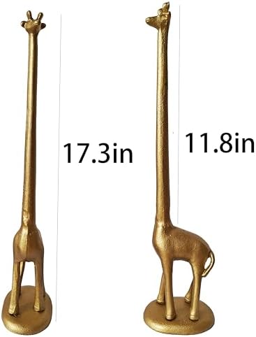 Giraffes Paper Towel Holder Cast Iron Paper Towel Holder Funny Toilet Paper - Image 5