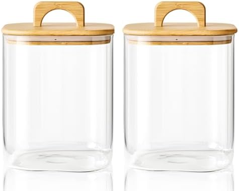 Sweejar 3 qt Glass Jars for Laundry Room Organization, 96 oz Laundry Pods by Sweejarco1949