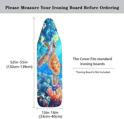 Blue Sea Turtle Ironing Board Cover - Image 5