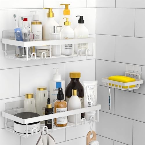 Moforoco 3-Pack Shower Caddy Basket Shelf by MOFOROCO