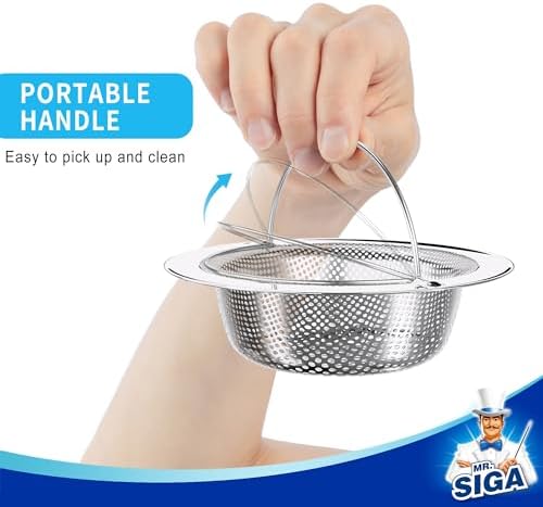 MR.SIGA Kitchen Sink Strainer, Stainless Steel Sink Drain Strainer, 2 Pack - Image 6