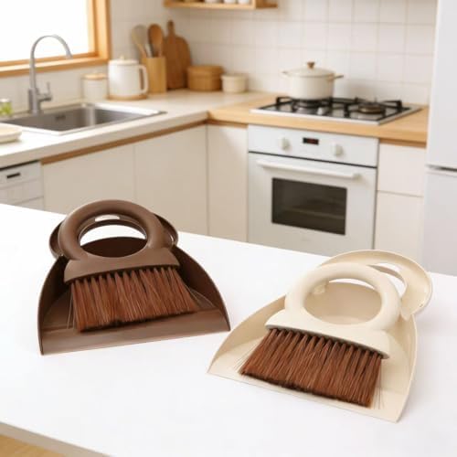 Mini Handheld Broom and Dustpan Set, Small Dustpan and Brush Set, Desktop - Image 7