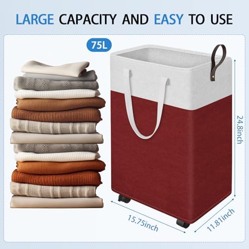 HomeHacks 75L Rolling Laundry Basket - Image 2