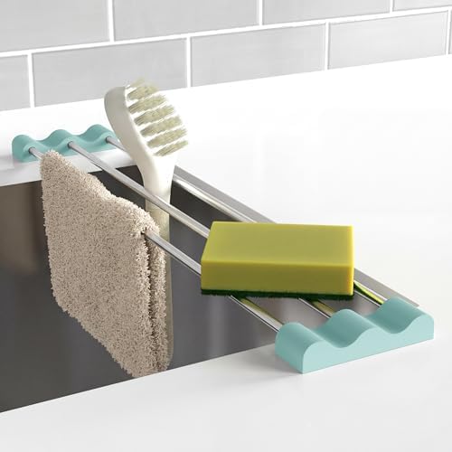 Tomorotec Adjustable Over-The-Sink Kitchen Rack, Light Cyan by Tomorotec