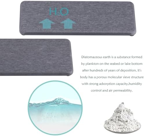 NiuYichee 2Pcs Stone Soap Trays Water Absorbing Diatomite Coaster - Image 5