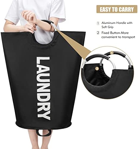 Maxsilan 90L Large Laundry Basket, Freestanding Tall Clothes Hamper, - Image 5