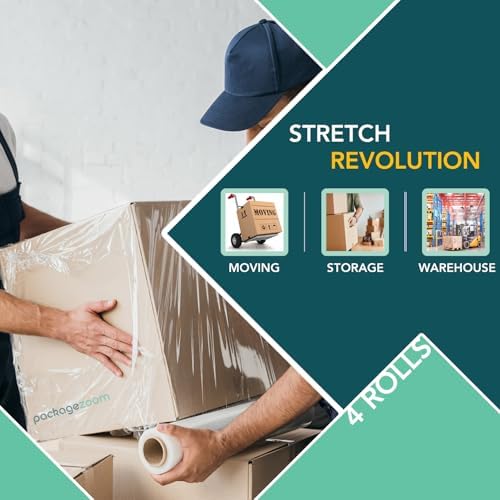 8 Rolls 18" x 1500 Ft Stretch Wrap Heavy Duty, Industrial Strength Shrink Wrap - Image 3