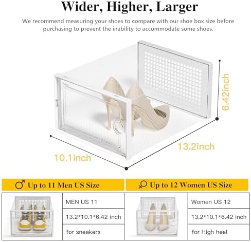 Kuject X-Large Shoe Storage Boxes 12 Pack - Image 3