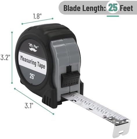 Mr. Pen- Retractable Tape Measure 25 ft, Easy Read - Image 2
