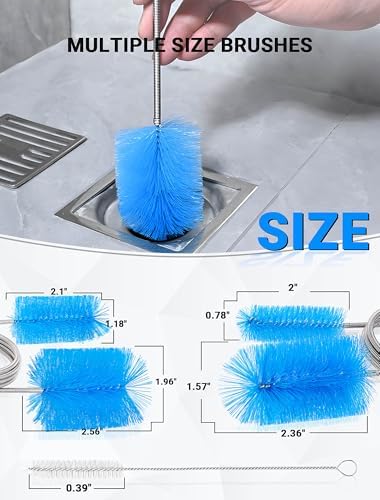 SARDVISA 66 Inch Drain Cleaning Brush, Flexible Long Pipe Cleanner Tool - Image 2