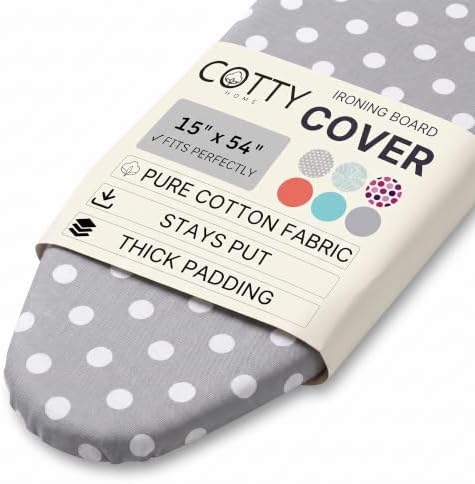 Extra Thick Ironing Board Cover 15x54 Standard Size, Padded Heat Reflective by COTTYHOME