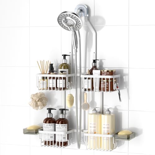 Adjustable Aluminum Shower Caddy Hanging by REINHARDT