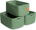 NaturalCozy 13.5”x8.5”x5.5” Rectangle Storage Baskets by NaturalCozy