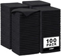 AIDEA Microfiber Cleaning Cloth Black 100PK, Microfiber Towels 11.5"×11.5" by AIDEAHOME