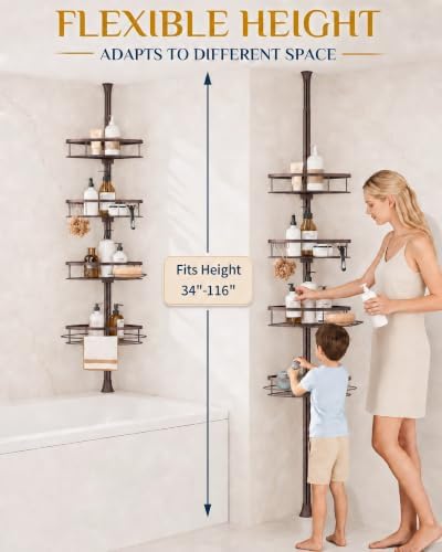 SEIRIONE Rustproof Shower Corner Caddy Organizer - Image 3