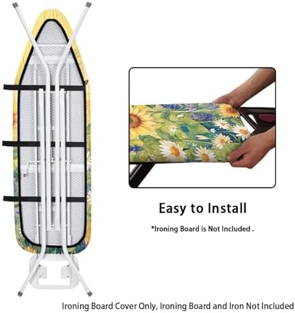 Sunflower Ironing Board Cover and Pad, Stretch Standard Size 16x55 inch Thick - Image 4