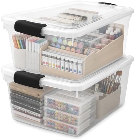 HOMZ Clear Plastic Storage Bin by Homz