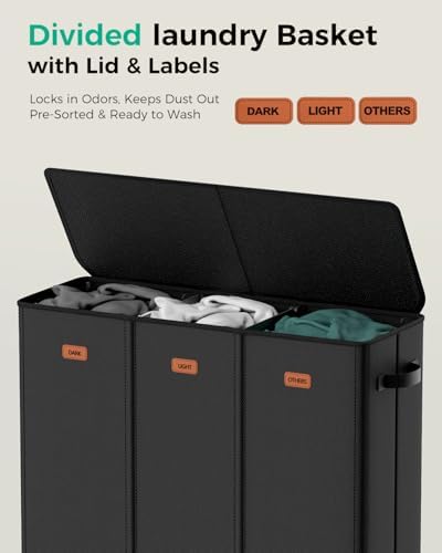 185L Laundry Hamper 3 Section - Image 3