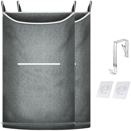 2Pcs XL Hanging Laundry Hamper, Over the Door Hamper Bag by MakeLifeSimpleandEfficient