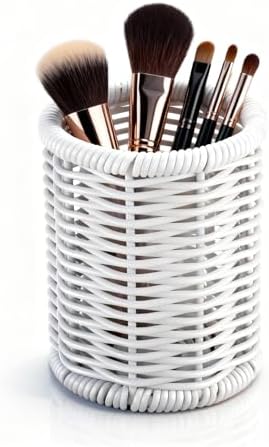 Rattan Jars, Car Storage Box, 4.13" x 4.92" Bathroom Essentials Accessories by Dealpoli