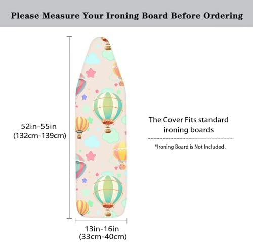 Hot Air Ballon Ironing Board Cover, Cartoon Ballons Elastic Iron Board Cover - Image 5