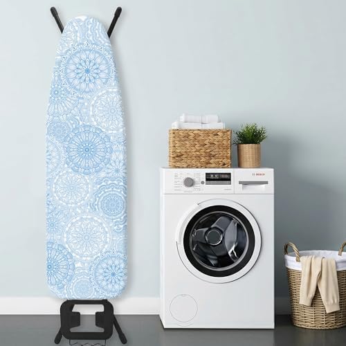 Blue Ironing Board Cover and Pad 15x54 Inch, 100% Cotton Surface Heavy Duty - Image 6