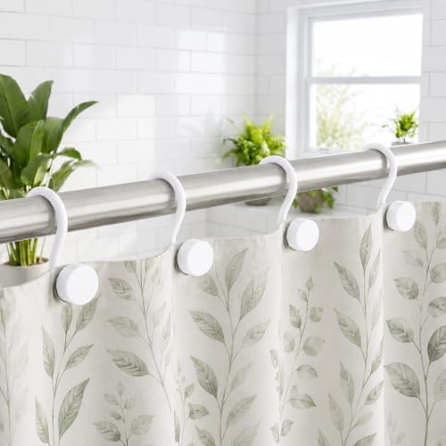 Bathway Plastic Shower Curtain Hooks, Decorative Hooks by Bathway