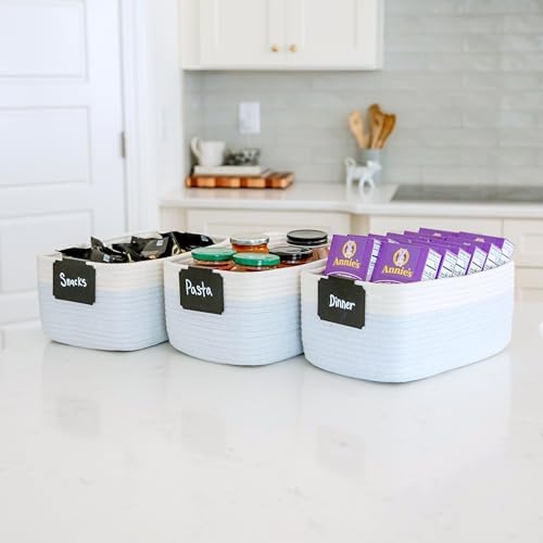 NaturalCozy 13.5”x8.5”x5.5” Rectangle Storage Baskets - Image 4