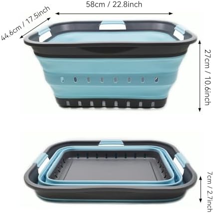 SAMMART 42L Collapsible Plastic Laundry Basket - Image 3