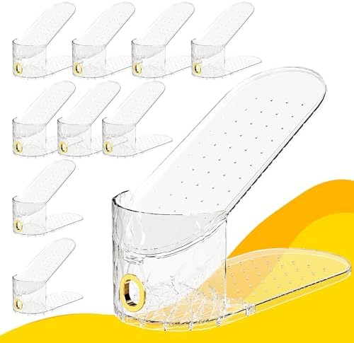 Shoe Slots Organizer, Adjustable 10 Pack Shoe Stacker by WMBOOX
