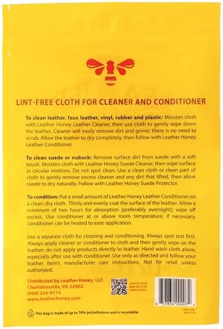Leather Honey Lint-Free Application Cloth: Microfiber Cloth - Image 3