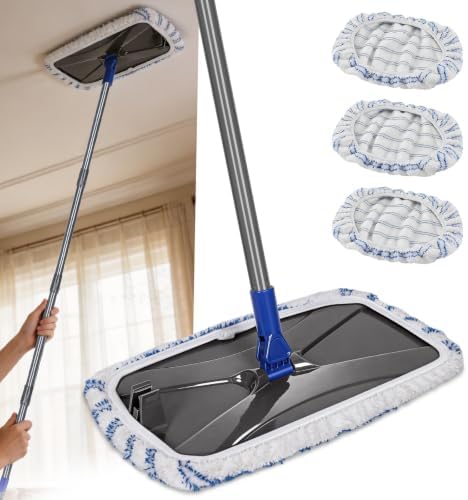 Masthome 16" Large Flat Mop, 3 Microfiber Mop Pads by Masthome