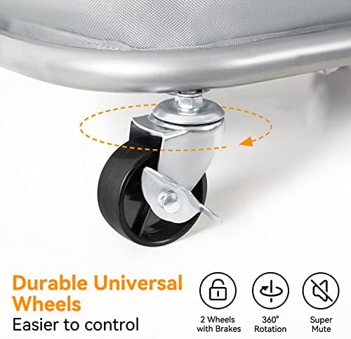 WOWLIVE 100L Rolling Laundry Basket - Image 7